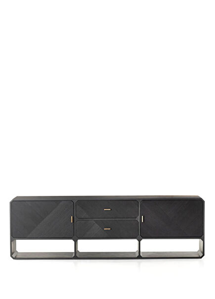 Gabriella Black Wooden TV Unit