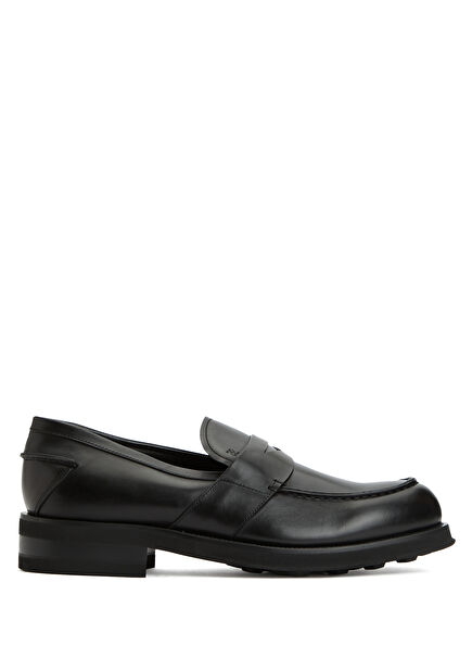 Black Men's Leather Loafer