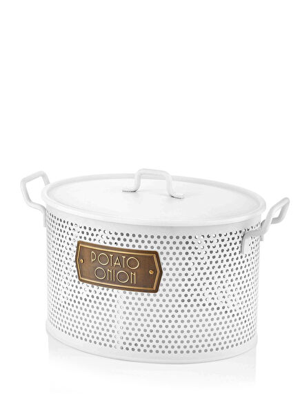 2 Bölmeli Beyaz Patates ve Soğan Saklama Kabı