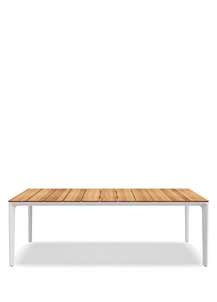 Carver White Aluminum Rectangular Garden Table