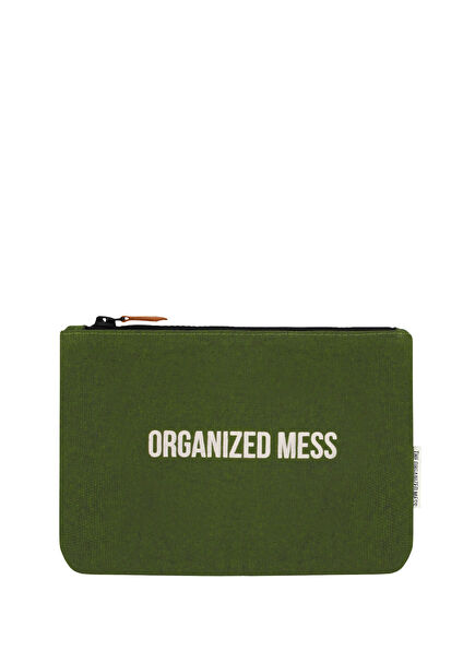 Green Organizer Travel Bag with Zipper