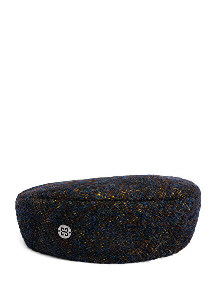 Alain Navy Blue Woolen Men's Beaniette Hat