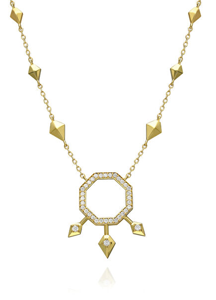 Arrow 14 Ayar Altın Kadın Kolye