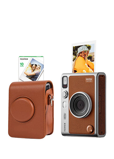 Instax Mini Evo Kahverengi Fotoğraf Makinesi ve Hediye Seti 3