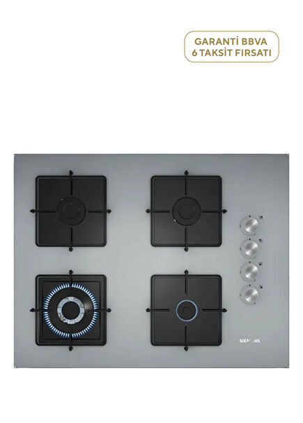 iQ100 Titanium Grey Hard Glass Gas Cooktop