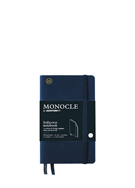 Navy Monocle Limited Edition A6 Yumuşak Kapak Noktalı Sayfa Defter 363367