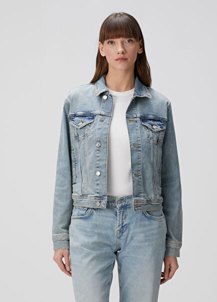 Amuse Me Blue Classic Trucker Denim Jacket