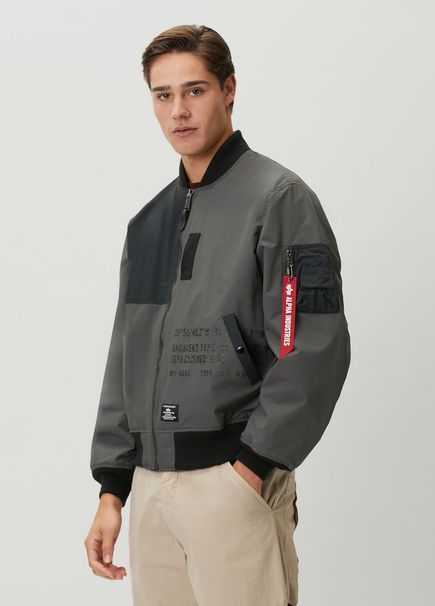 L-2B Relaxed Black Patchwork Flight Jacket