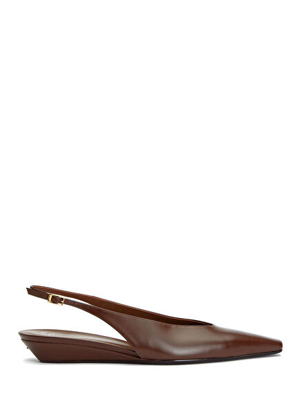Orsola Dark Brown Leather Ballet Flats