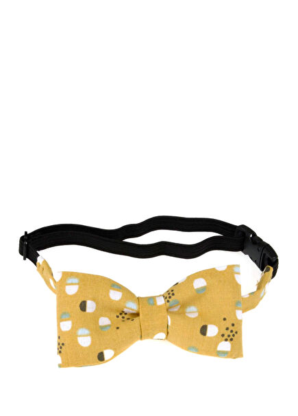Yellow Patterned Boy's Bow Tie