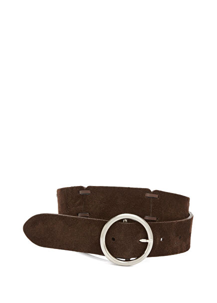 Brown Women's Suede Belt