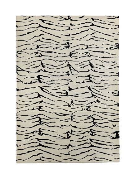 Inkae Hand-Woven Wool and Silk Carpet 243 x 173 cm