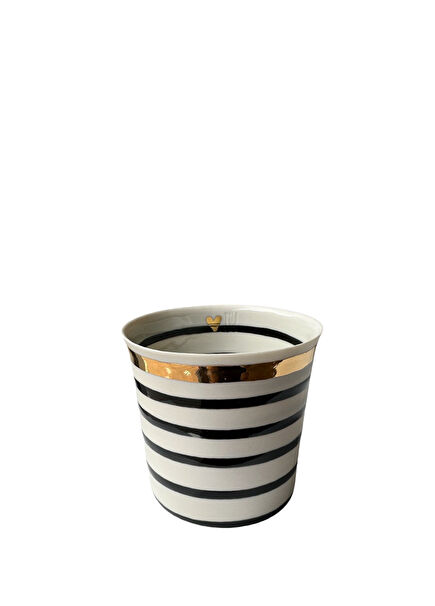 Strip&strips Gold Limoges El Yapımı Porselen Kahve Bardağı