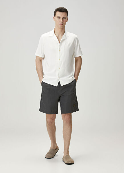 Grey Logo Patched Shorts