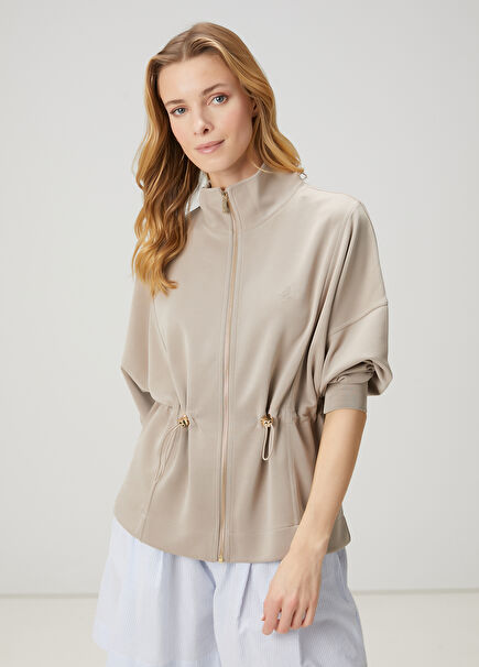 Vizon Fermuarlı Sweatshirt