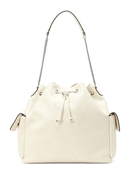 Charlie Large Off-White Women's Leather Bag