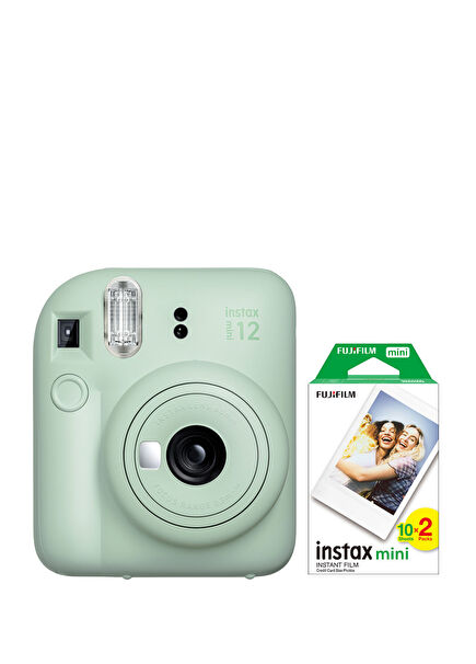 Instax Mini 12 Green Camera and 20-Pack Mini Film