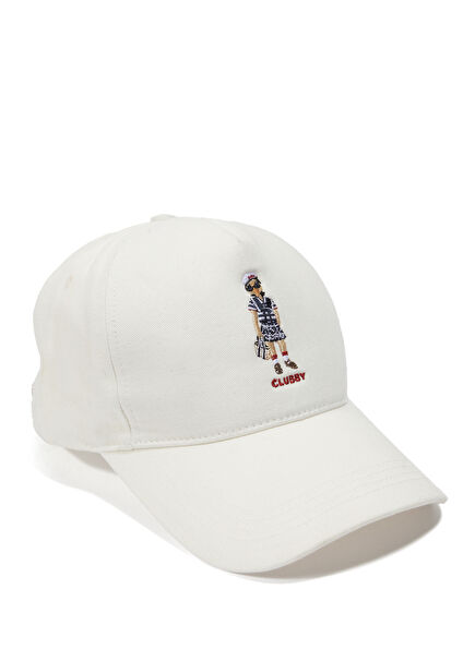 Kırık Beyaz Kadın Şapka