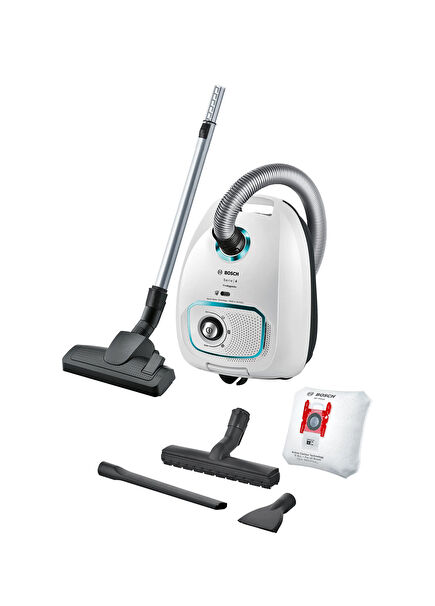BGBS4HYG1 Serie 4 ProHygienic White Vacuum Cleaner with Dust Bag