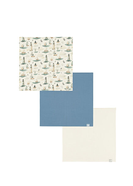 Little Mariner x Duckyboo Basics Cotton Muslin 3-Piece Baby Cover Set