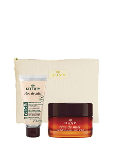 Rêve de Mıel CICA El Kremi 50 ml + Honey Lip Balm + Çanta Cilt Bakım Seti