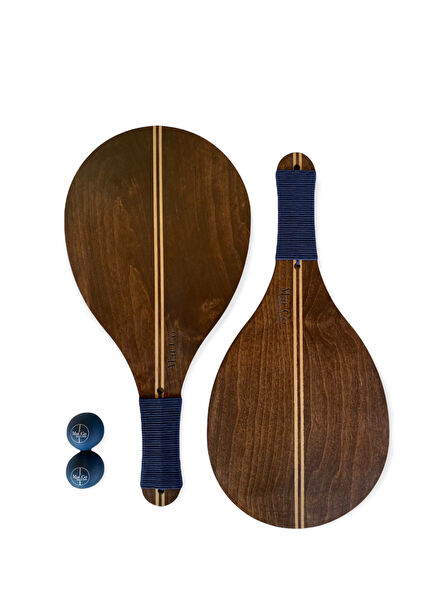 Azul Matkot Wooden Beach Racquet Set