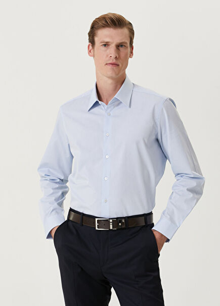 Custom Fit Mavi Gömlek