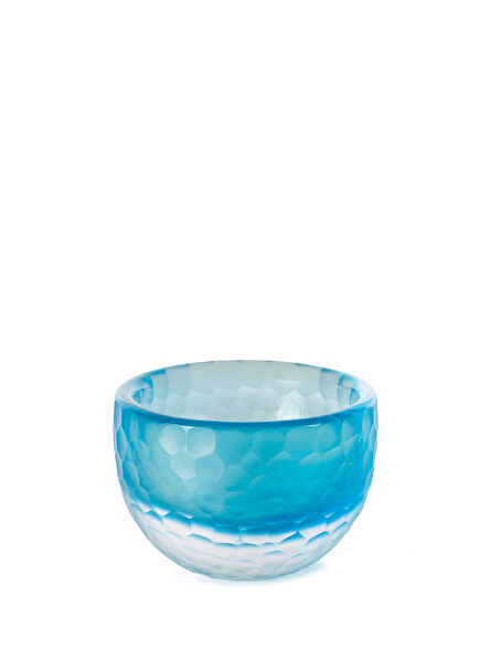 Tosua Clear Aqua Marine Glass Decorative Bowl