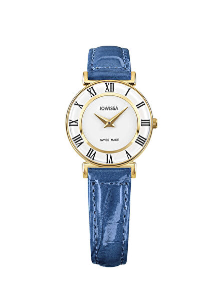 Roman Colori Swiss Made Blue Leather Ladies' Watch