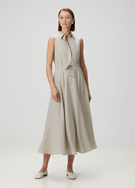 Beige Midi Dress