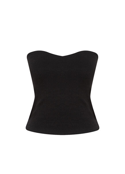 Black Strapless Women's Bustier