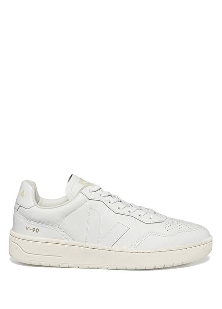 V-90 White Men's Leather Sneakers