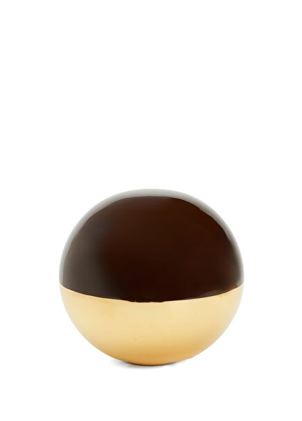 Brown Gold Sphere Sculpture