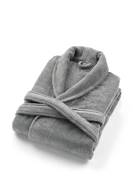Valencia Fibroluxe ® Dark Gray Bamboo Cotton Unisex Bathrobe