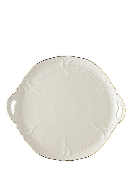 Sanssouci Elfenbein Gold Porselen Servis Tabağı 35 cm