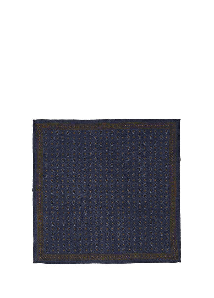 Blue Wool Bag Handkerchief