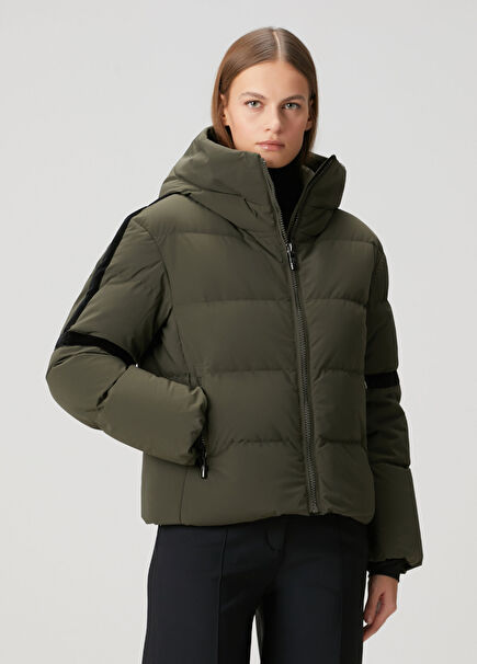 Barsy Khaki Hooded Ski Jacket