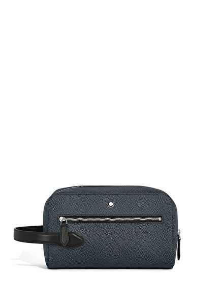 Navy Blue Men's Leather Bag