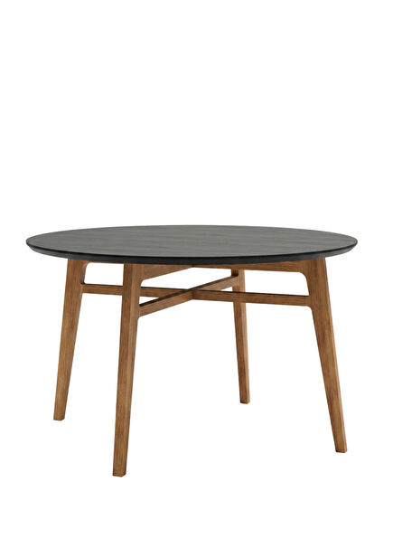 Litt Oak/Black Wood Kitchen Table