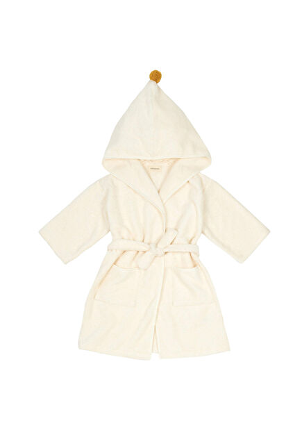 Nobodinoz So Cute Natural Pamuklu Unisex Çocuk Bornoz