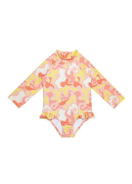 Sunset Feeling UV Korumalı Uzun Kollu Kız Çocuk Mayo