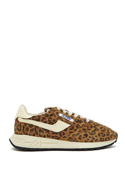 Reelwind Leopar Desenli Kadın Süet Sneaker
