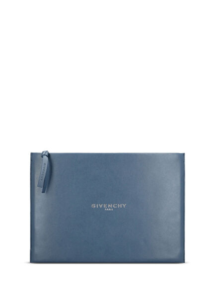 Antigona Large Blue Men's Leather Hand Portfolio
