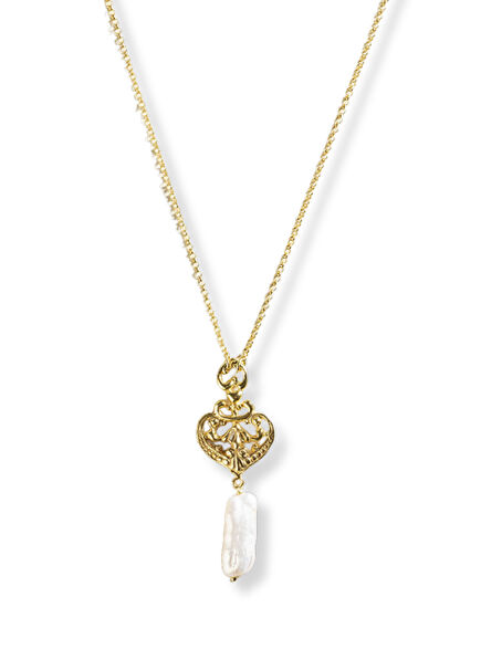 Pearl Antique Gold Plated Women's Necklace