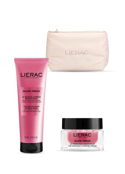 Glow Fresh Revitalizing Face Mask 75 ml + Plumping Face Care Cream 50 ml + Bag Skin Care Set