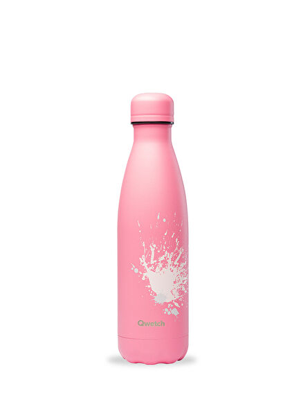 QD3381 Spray Patterned Pink Insulated Thermos 500 ml