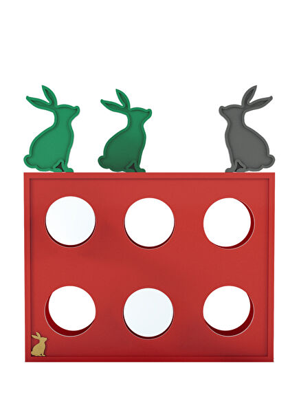 Kırmızı Ahşap Mini Şarap Ünitesi