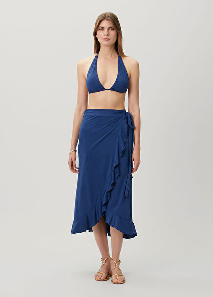 Cassidy Marine Navy Wrap Midi Pareo