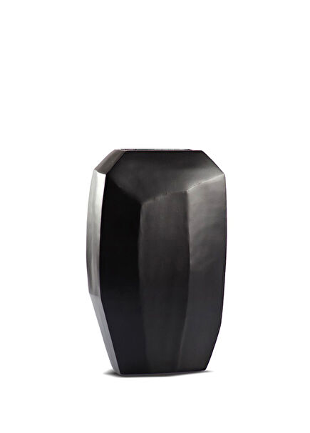 Coral Siyah Metal Vazo