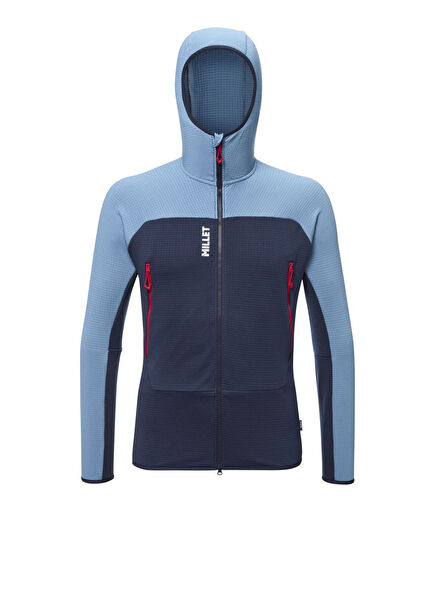 Fusion Grid Polartec® Powergrid Men's Fleece Jacket with Hoodie Zipper MIV9024 N9302